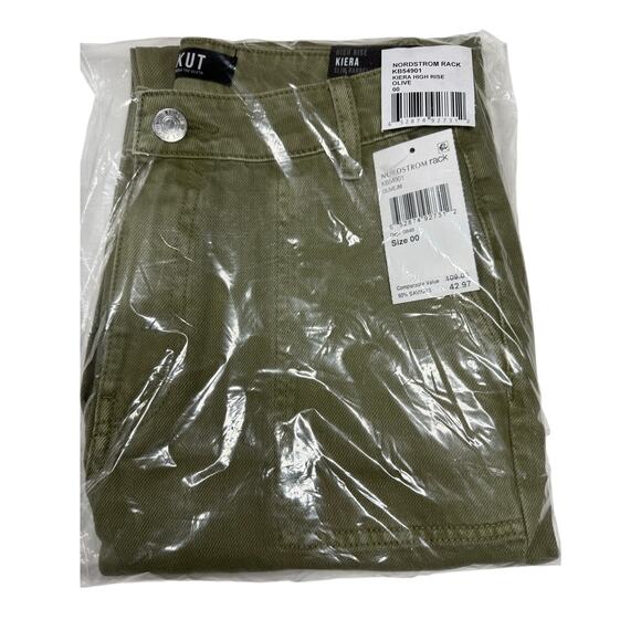 KUT from the Kloth Jeans Kiera High Waist Slim Barrel Cargo NWT size 00 Cotton - Picture 8 of 15
